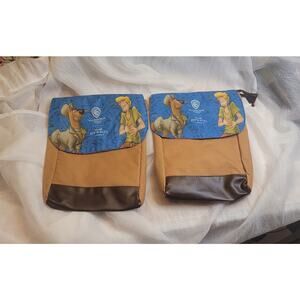 Lot Of 2 Scooby Doo Mystery Machine Mini Backpacks EITHAD airways Zip Top Unique